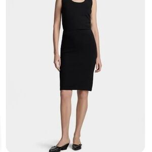 St.John Basics Santiago Knit Pencil Skirt black
